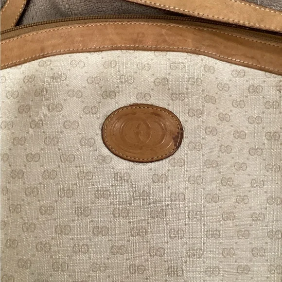 Gucci Tan and Brown Leather Crossbody Bag Vintage 80s OFFERS - Picture 5 of 16